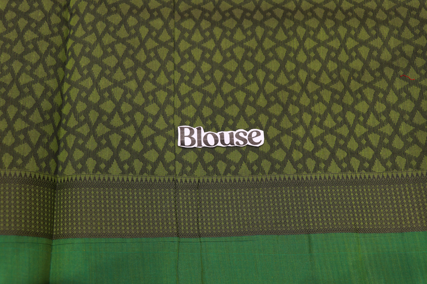 Silk Cotton Saree Green  Colour