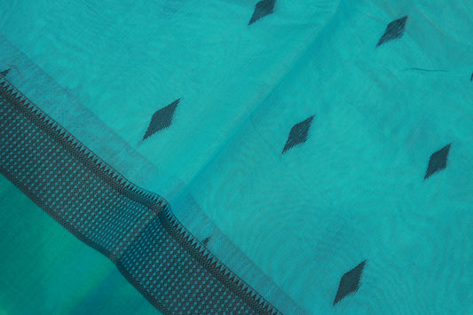Silk Cotton Saree Biue Colour