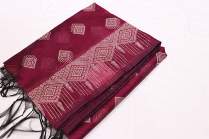 Silk Cotton  Saree  Violet Colour