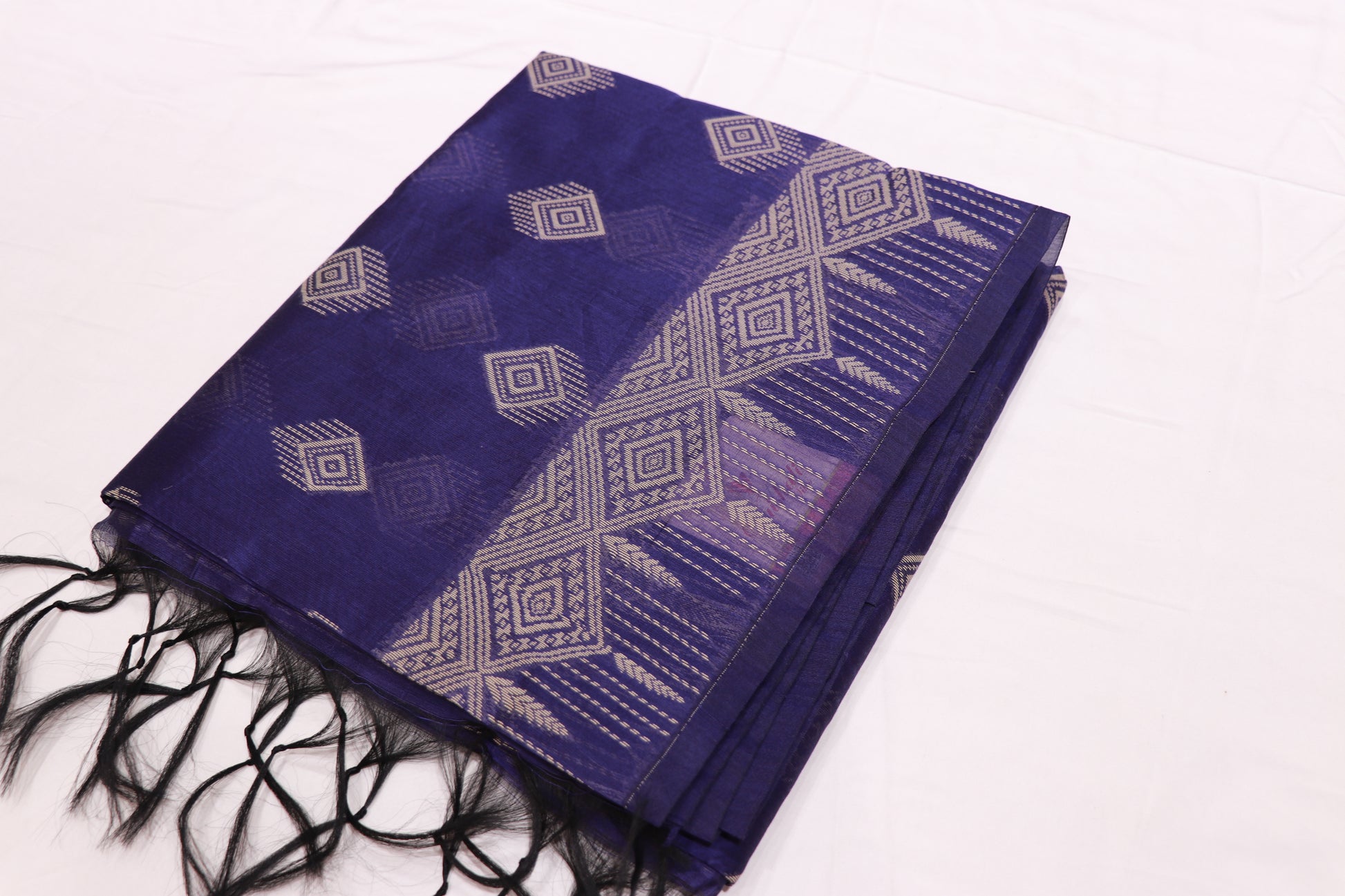 Silk Cotton  Saree Blue Colour - Vaishali Silks
