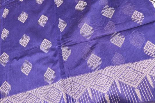 Silk Cotton  Saree Blue Colour