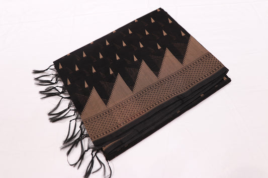 Silk Cotton  Saree  Black Colour