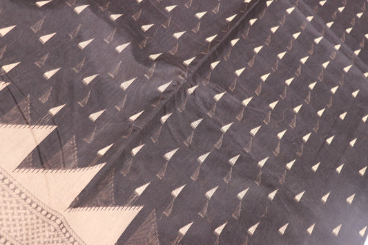 Silk Cotton  Saree  Black Colour