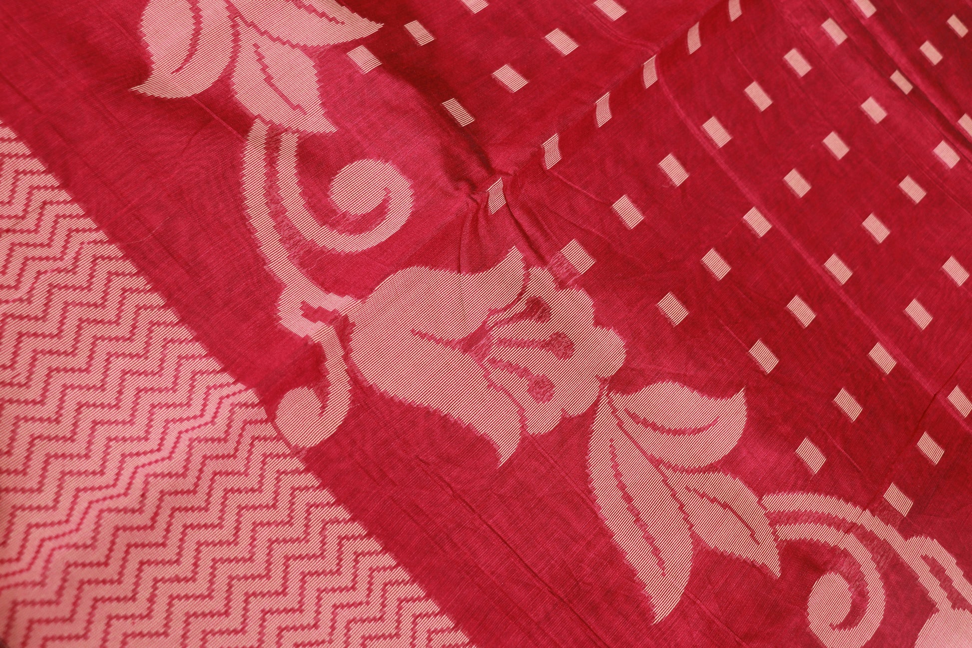 Silk  Cotton  Saree  Pink  Colour - Vaishali Silks