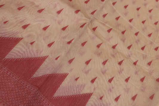 Silk Cotton Saree White Colour