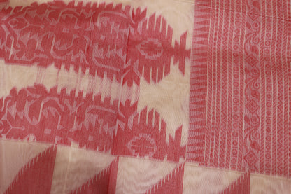 Silk Cotton Saree White Colour