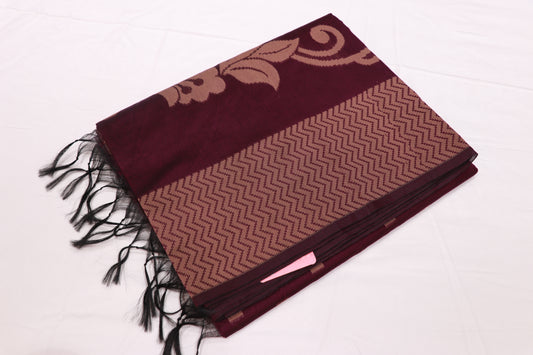 Silk Cotton Saree  Violet colour