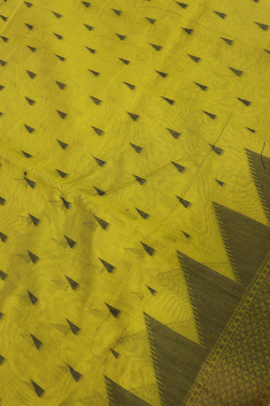 Silk Cotton saree Green colour - Vaishali Silks