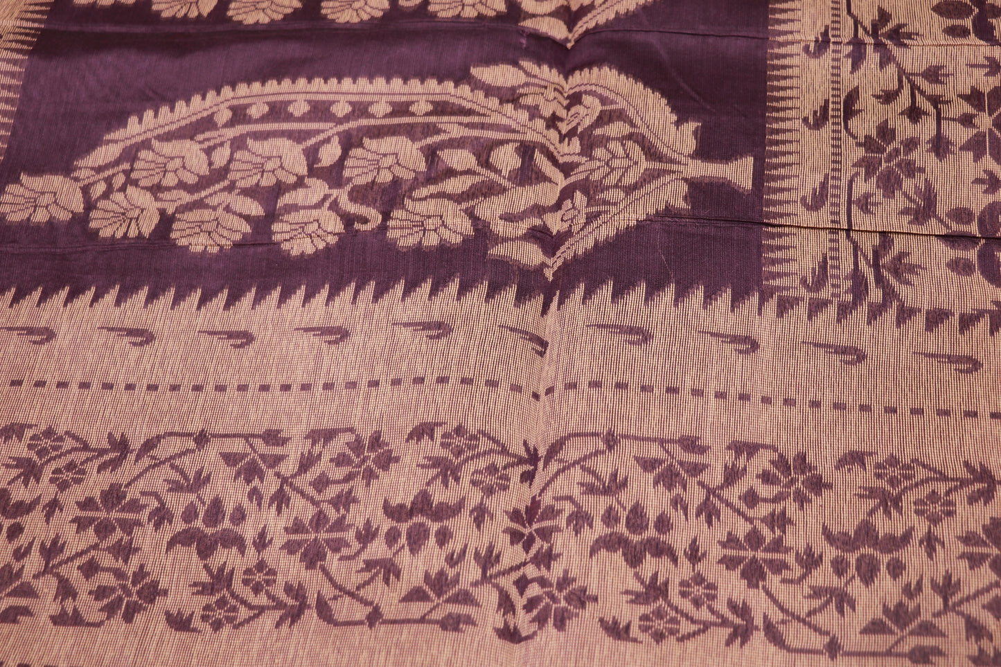 Silk  cotton Saree Dark violet Colour - Vaishali Silks