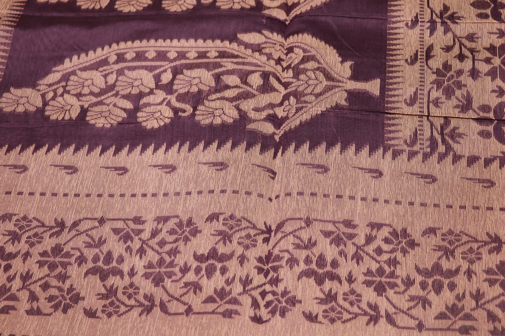 Silk  cotton Saree Dark violet Colour - Vaishali Silks