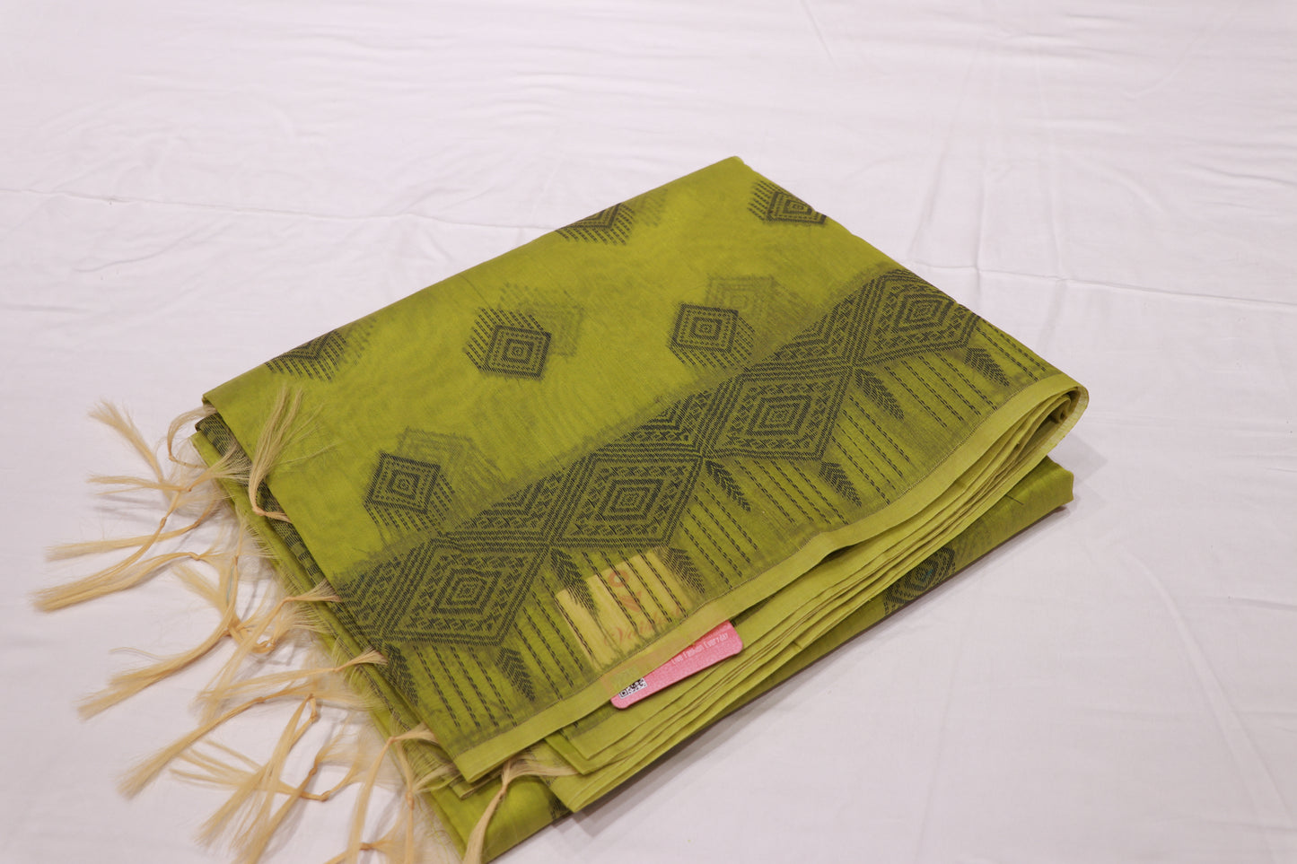 Silk Cotton Saree  Green  Colour - Vaishali Silks