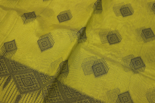 Silk Cotton Saree  Green  Colour - Vaishali Silks