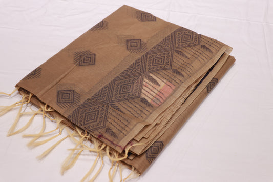 Silk Cotton Saree  Sandal Colour - Vaishali Silks