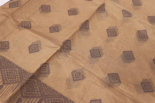 Silk Cotton Saree  Sandal Colour - Vaishali Silks