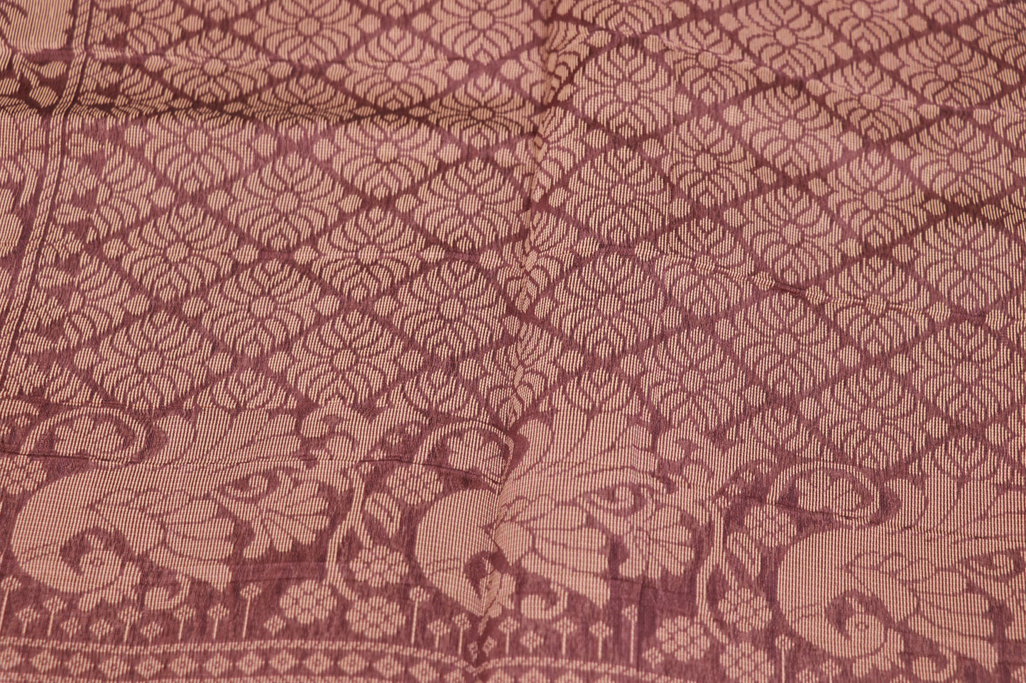 Silk  Cotton  Saree  Brown Colour - Vaishali Silks