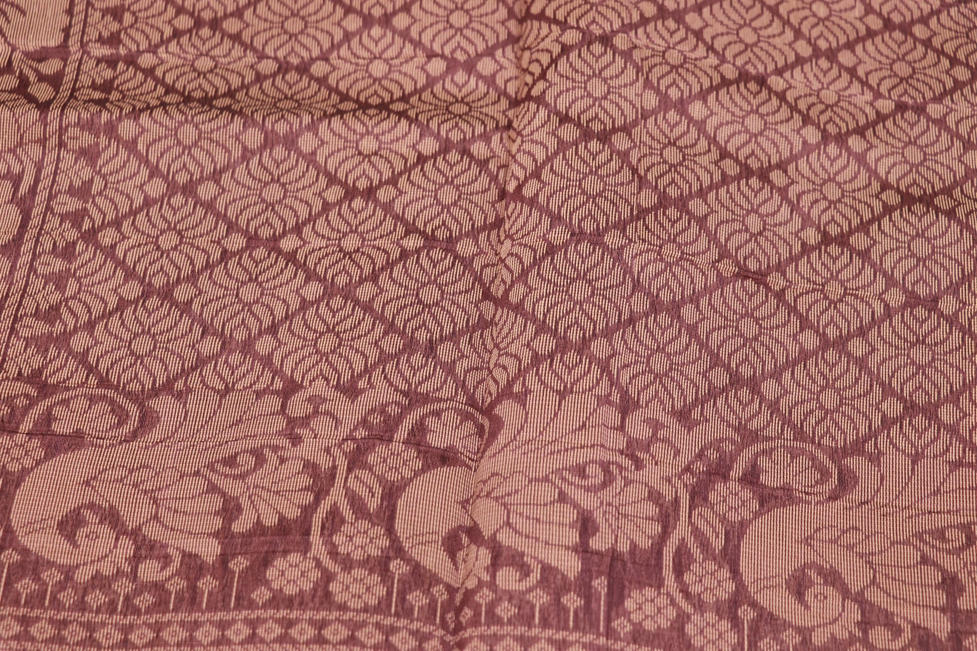 Silk  Cotton  Saree  Brown Colour - Vaishali Silks