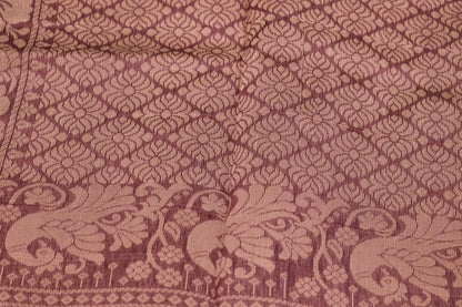 Silk  Cotton  Saree  Brown Colour - Vaishali Silks