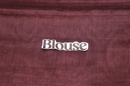 Silk  Cotton  Saree  Brown Colour - Vaishali Silks