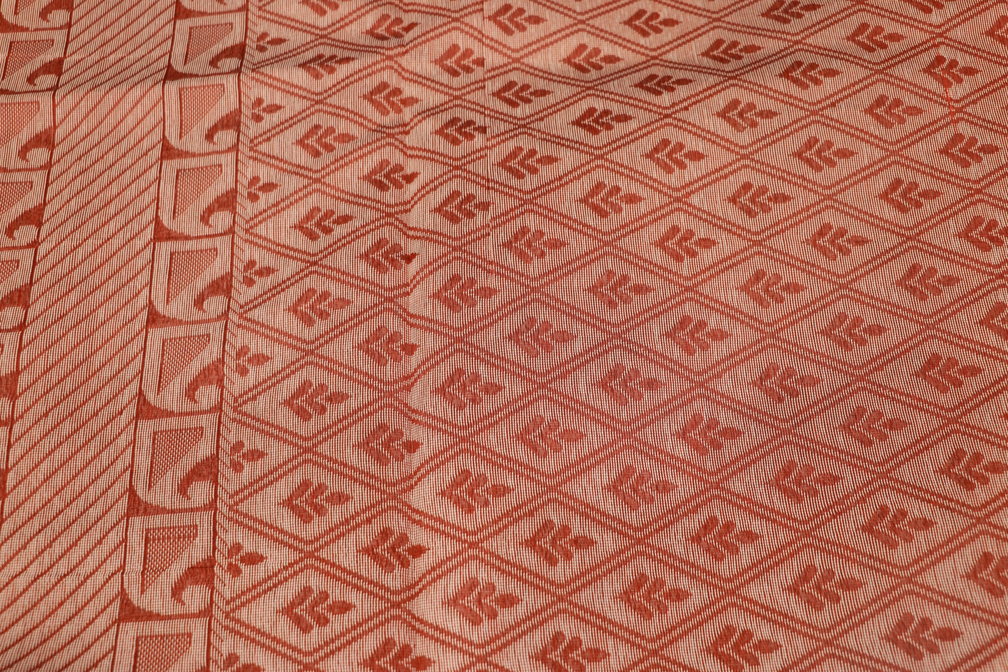 Silk Cotton  Saree Orange  Colour - Vaishali Silks