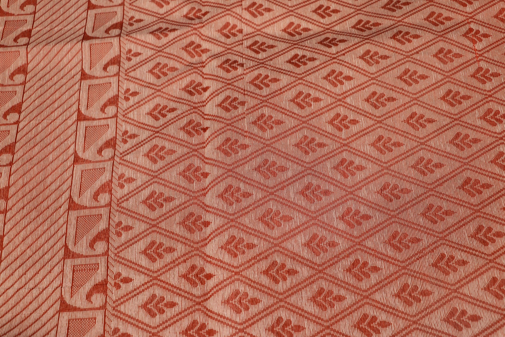 Silk Cotton  Saree Orange  Colour - Vaishali Silks