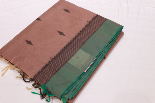 Silk Cotton  Saree  Light Brown Colour