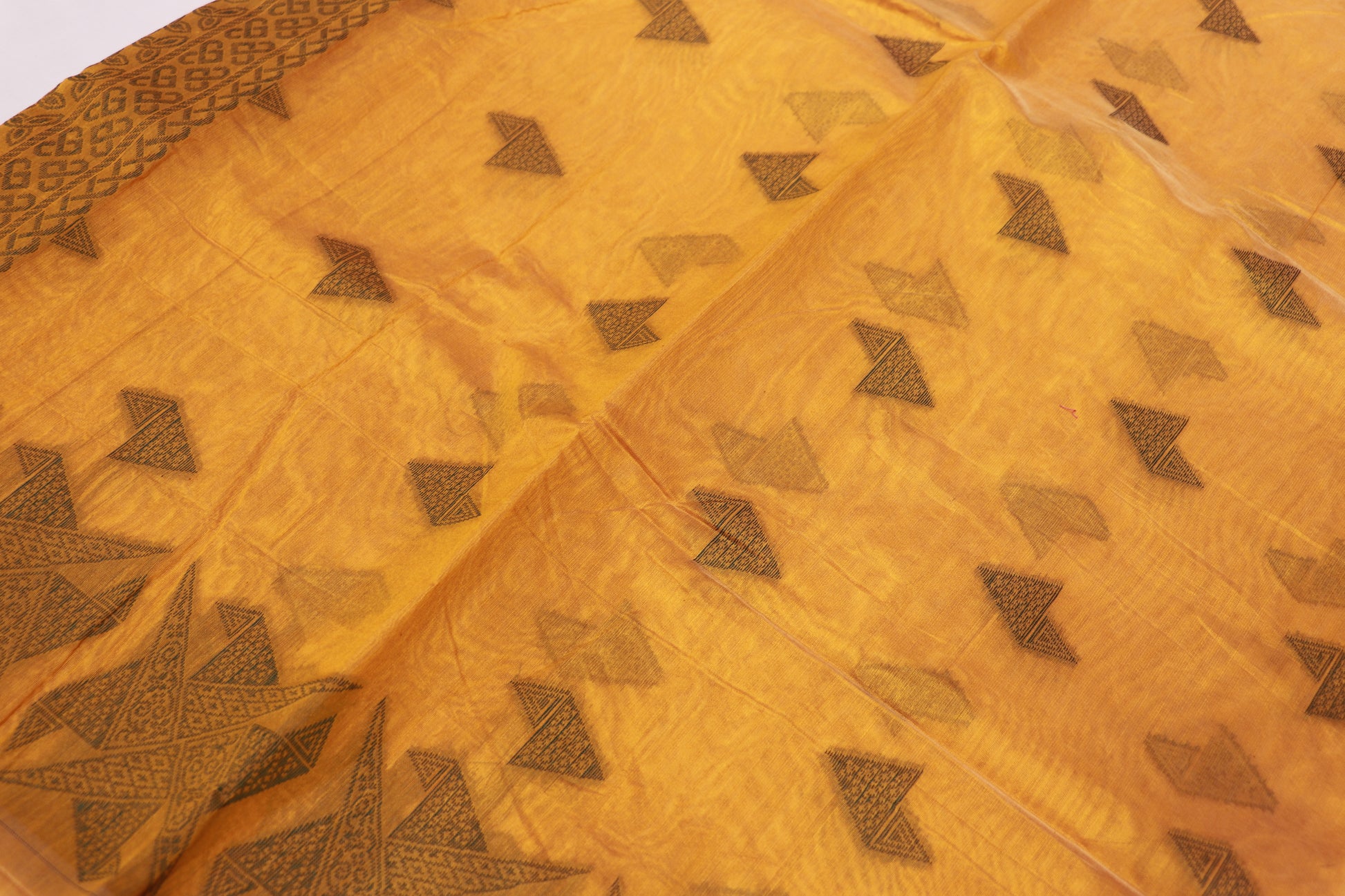 Silk Cotton Saree Yellow Colour - Vaishali Silks