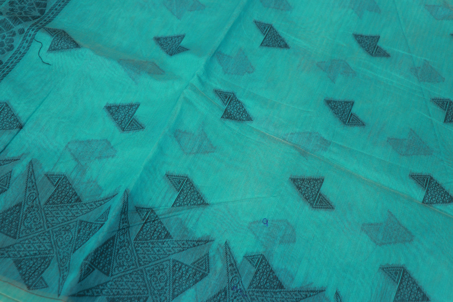 Silk Cotton  Saree Blue Colour - Vaishali Silks