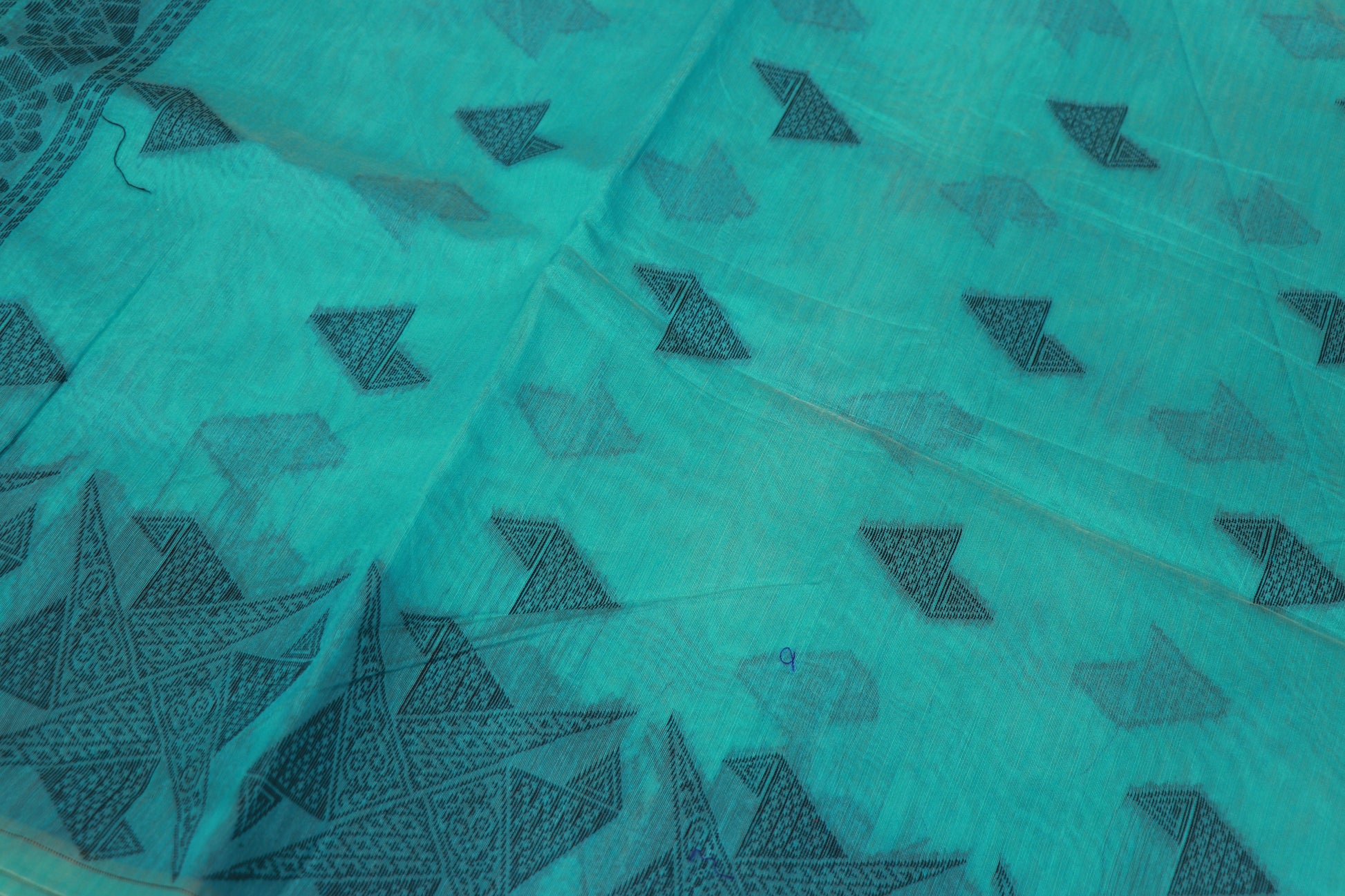 Silk Cotton  Saree Blue Colour - Vaishali Silks
