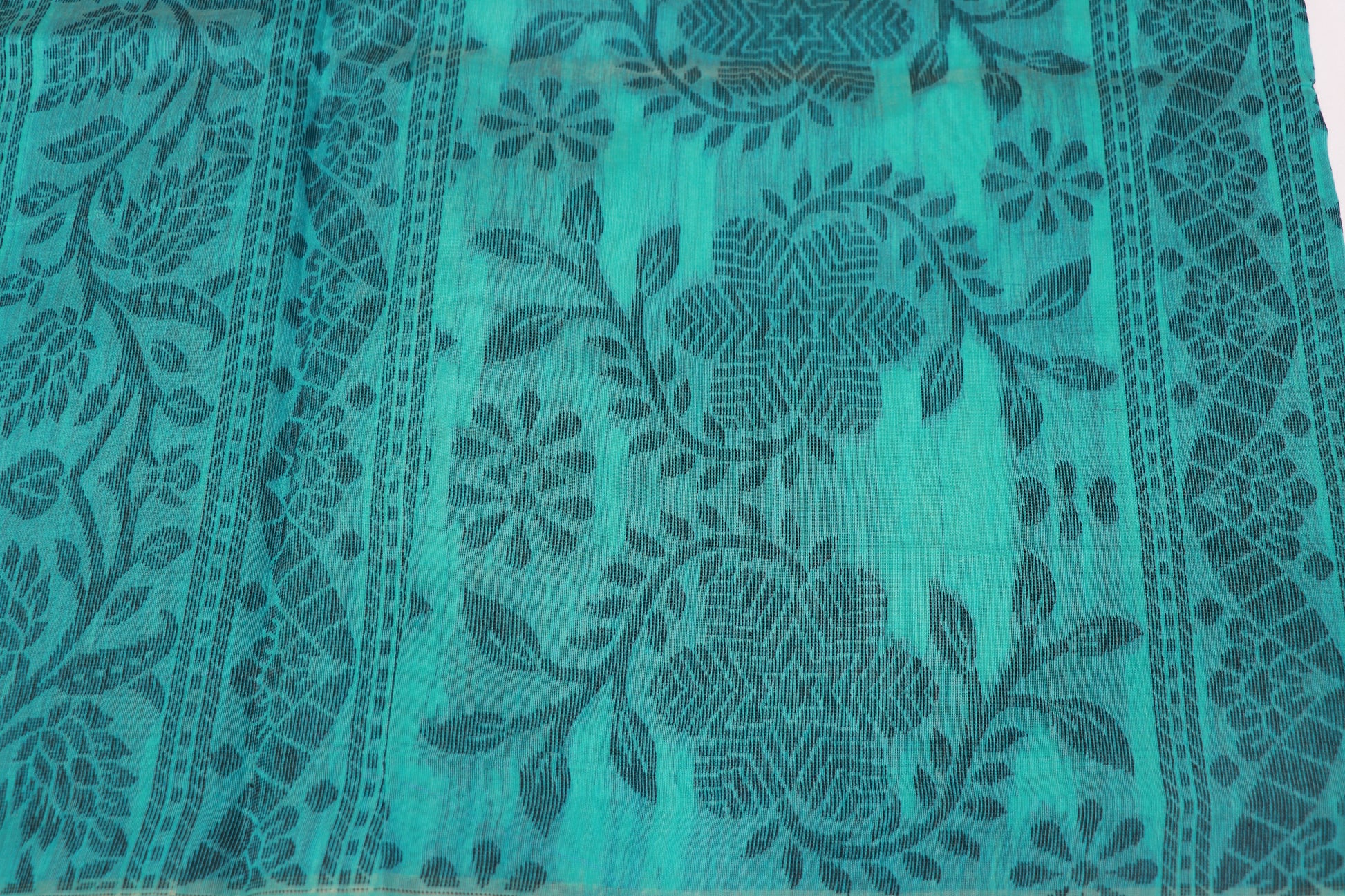 Silk Cotton  Saree Blue Colour - Vaishali Silks