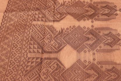 Silk  Cotton Saree Sandal Color - Vaishali Silks
