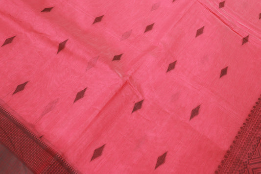 Silk Cotton Saree  Pink Colour