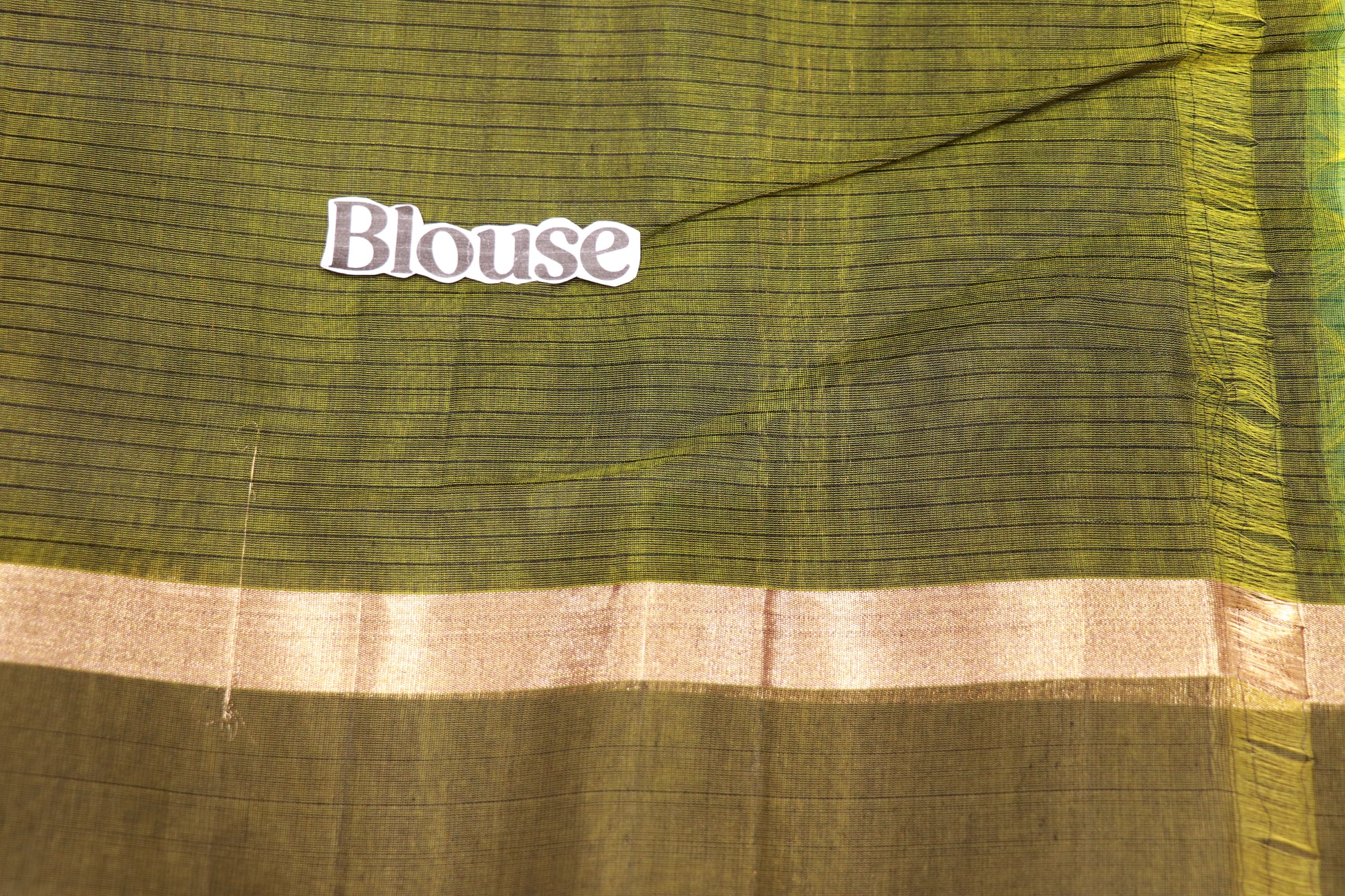 Silk Cotton Saree Pista  Green With Olive  Green  Colour - Vaishali Silks