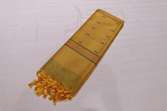 Bnana silk Blue With Mustard Cloure