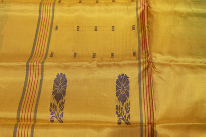 Bnana silk Blue With Mustard Cloure