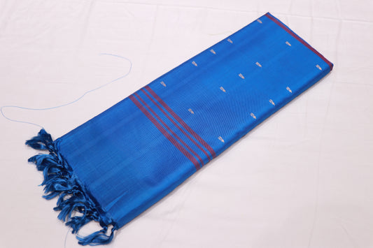 Banana Silk Royal Blue With Green