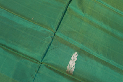 Banana Silk Royal Blue With Green