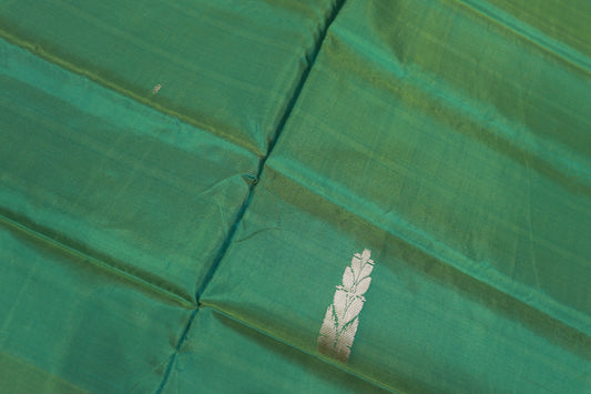 Banana Silk Royal Blue With Green