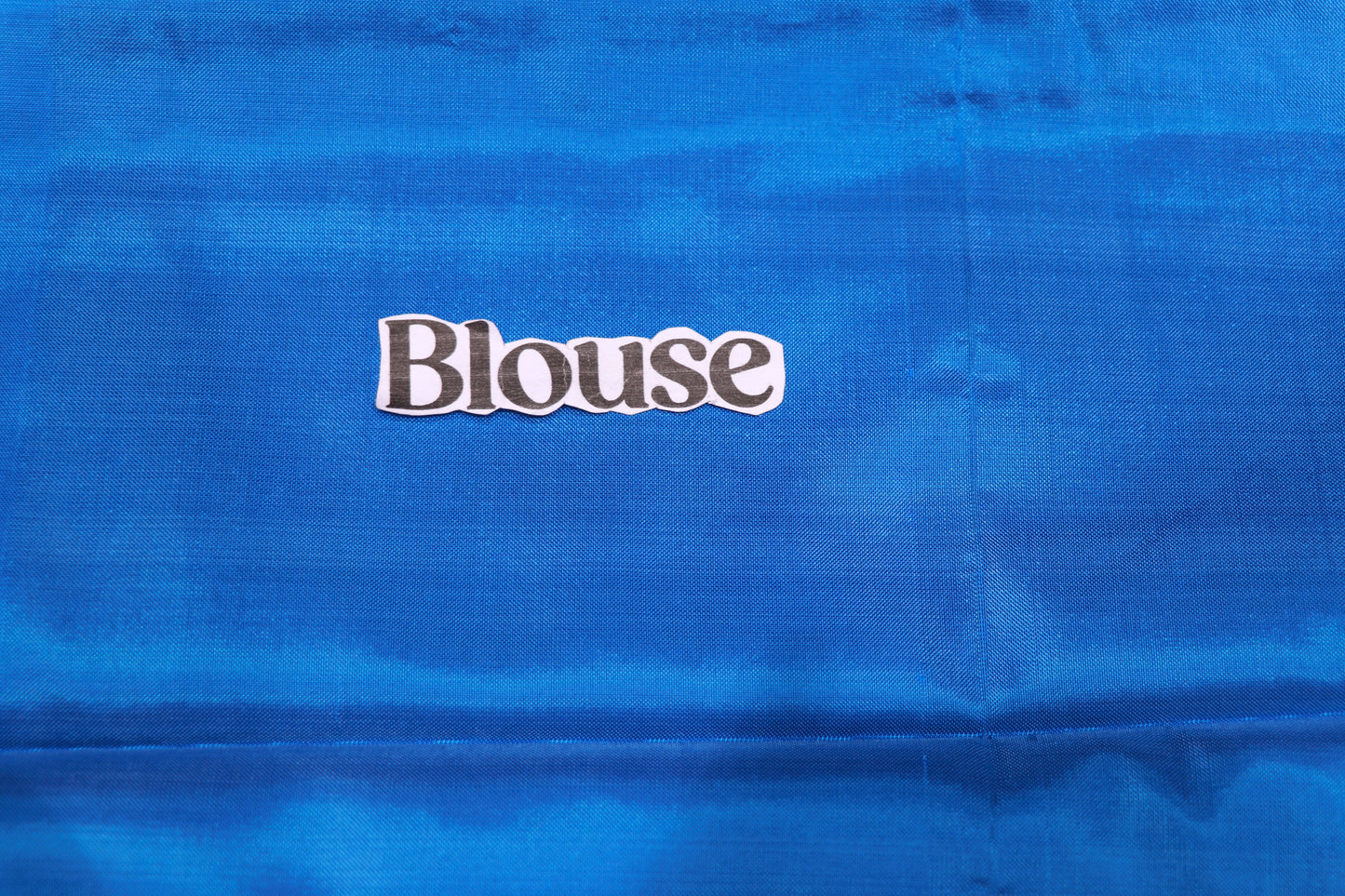 Banana Silk Royal Blue With Green