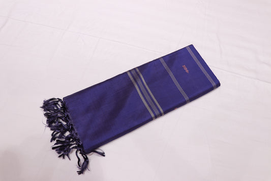 Banana Silk  Blue  With Orange Colour
