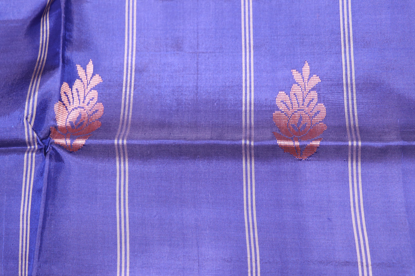 Banana Silk  Blue  With Orange Colour