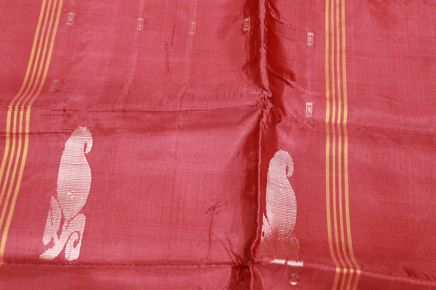 Banana SIlk  Mustard With Red Colour
