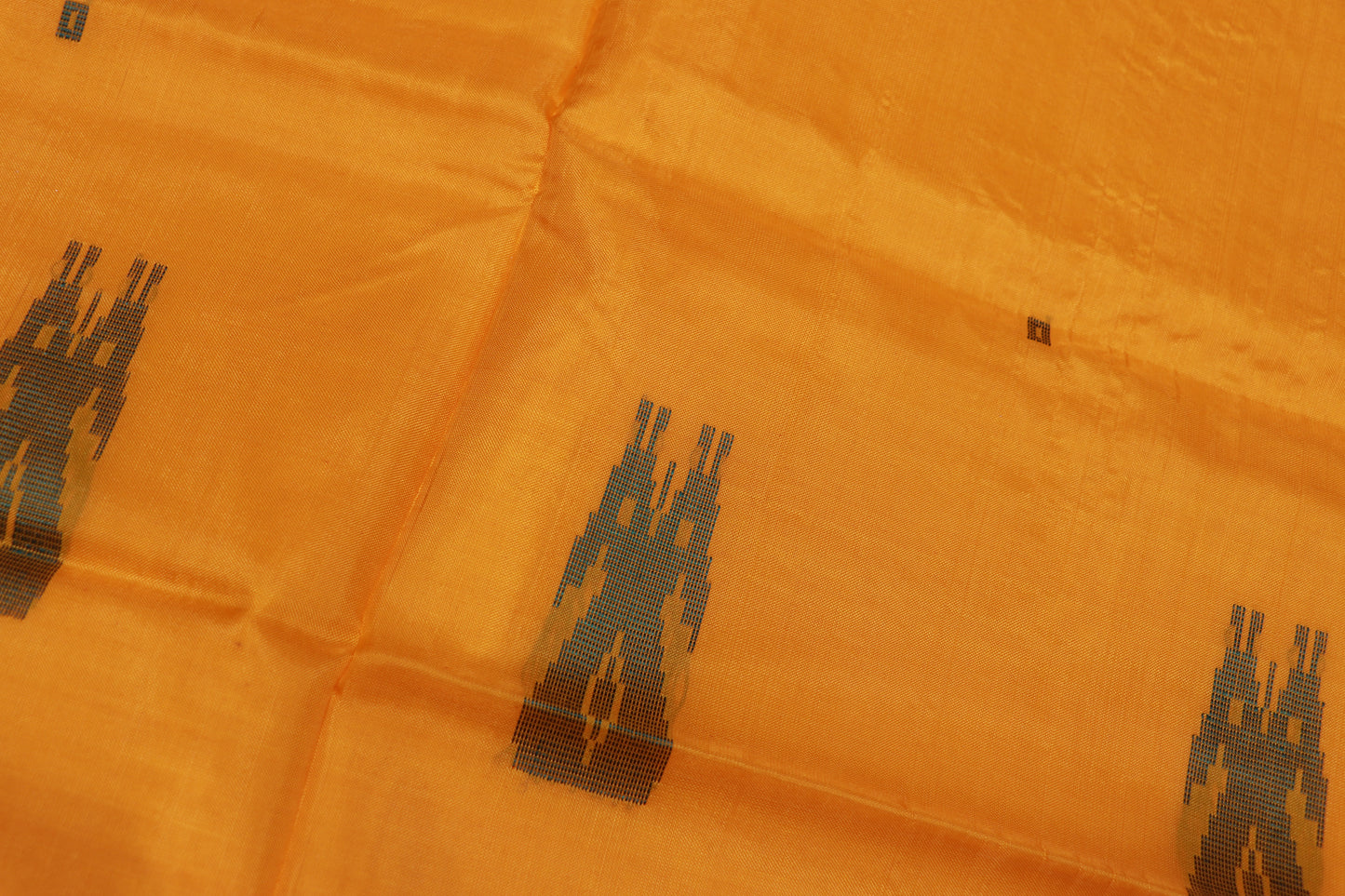 Banana Silk  Saree Yellow With Blue (WITHOUT BLOUSE)