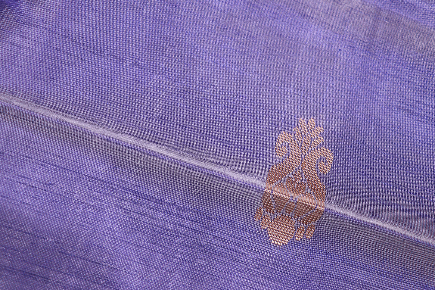 Banana  Silk  Saree Brown With Violet  (WITHOUT BLOUSE)