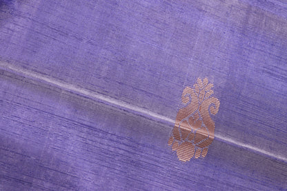 Banana  Silk  Saree Brown With Violet  (WITHOUT BLOUSE)