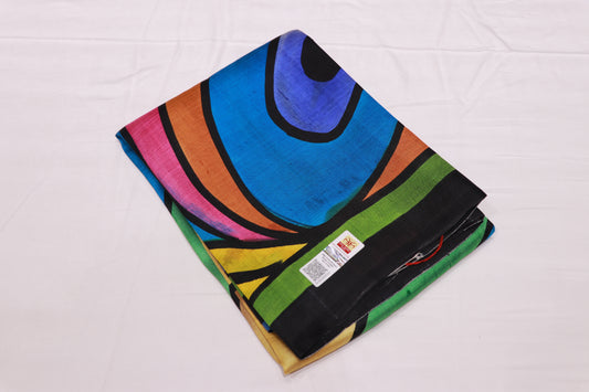 Pure Tussar   Saree Multi Colour