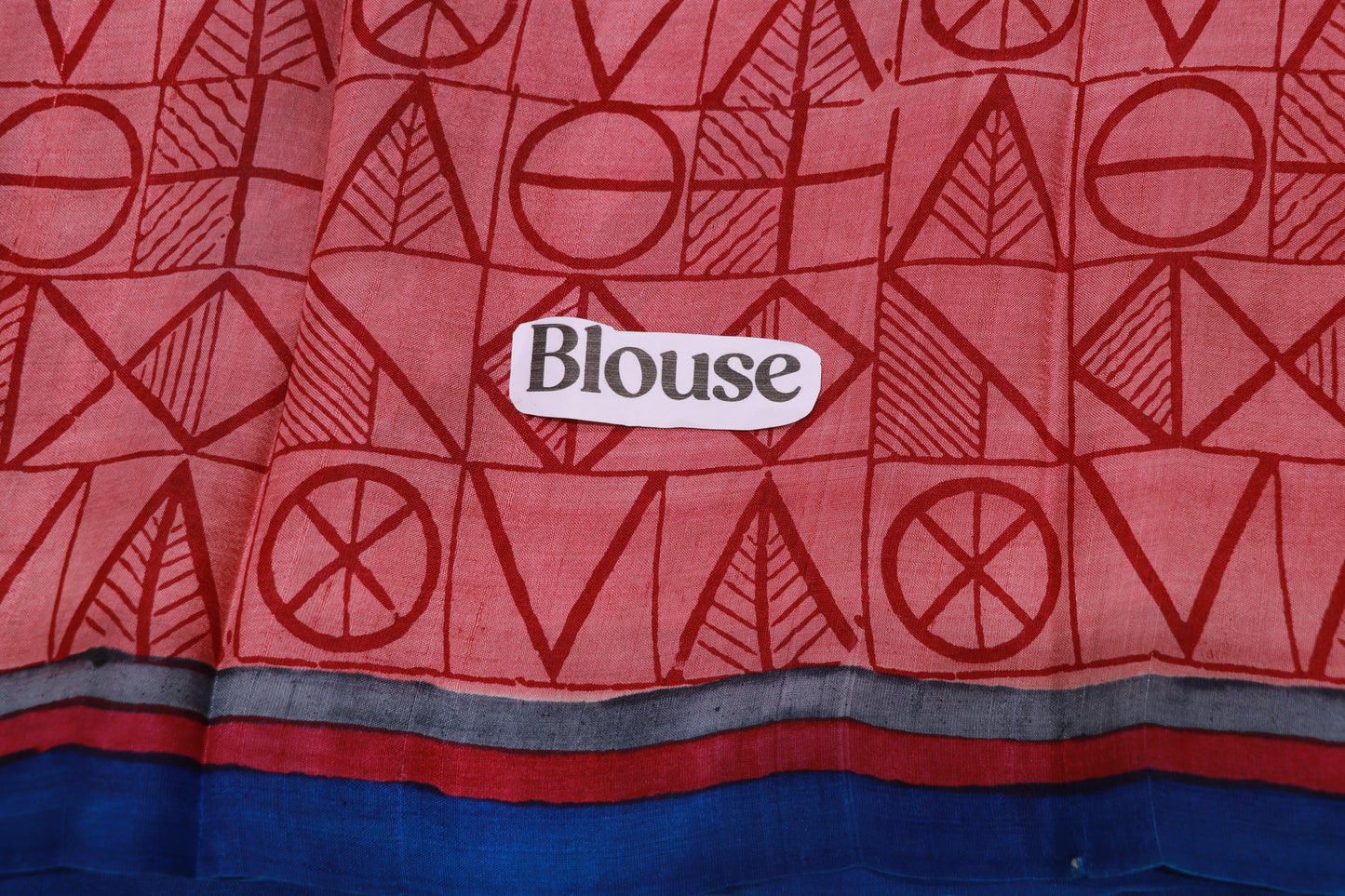 Tusser saree Green With Red - Vaishali Silks