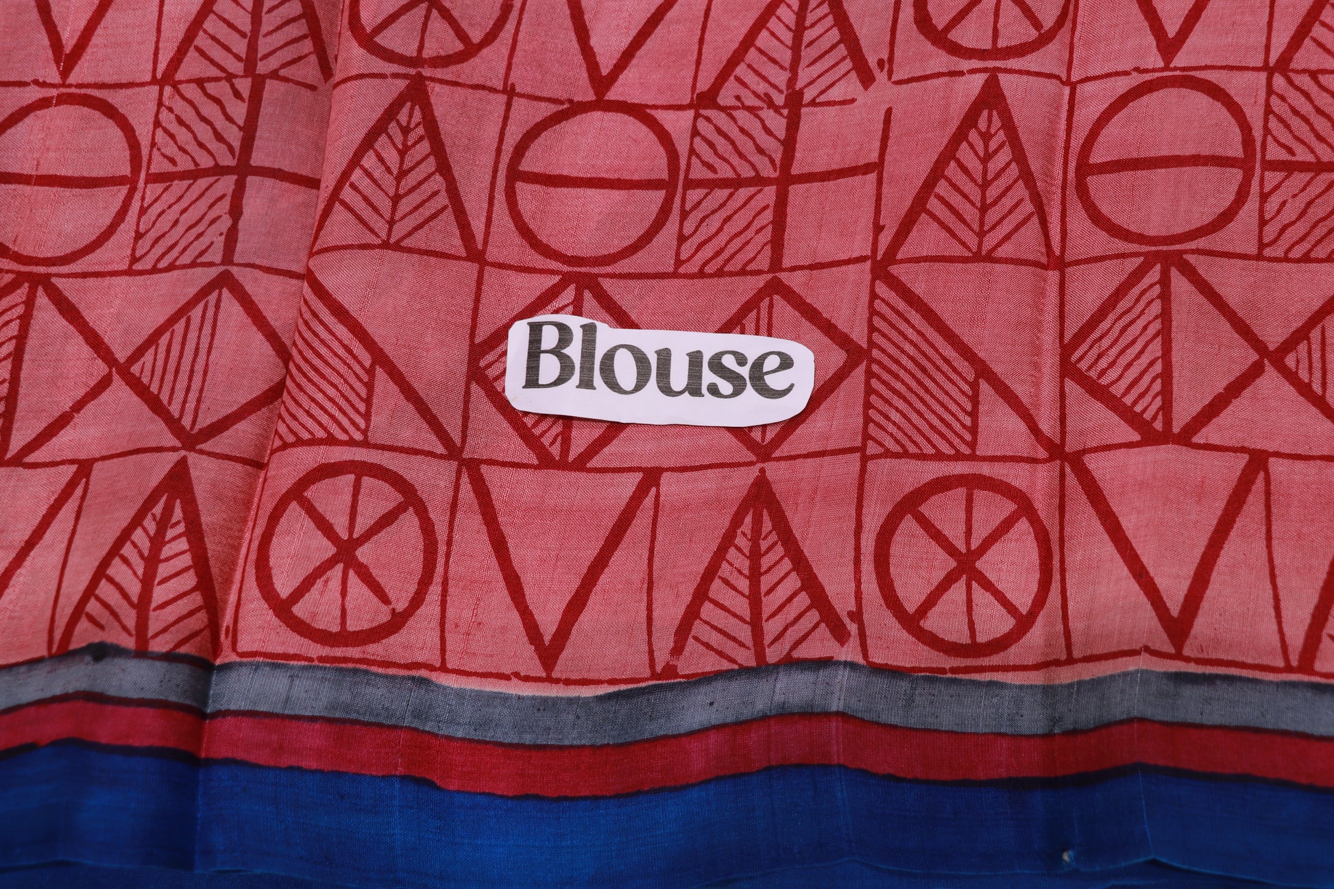 Tusser saree Green With Red - Vaishali Silks