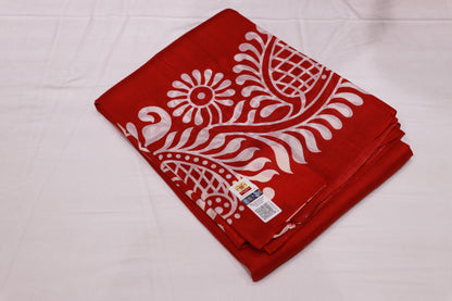 Pure Tusser Saree Red Colour