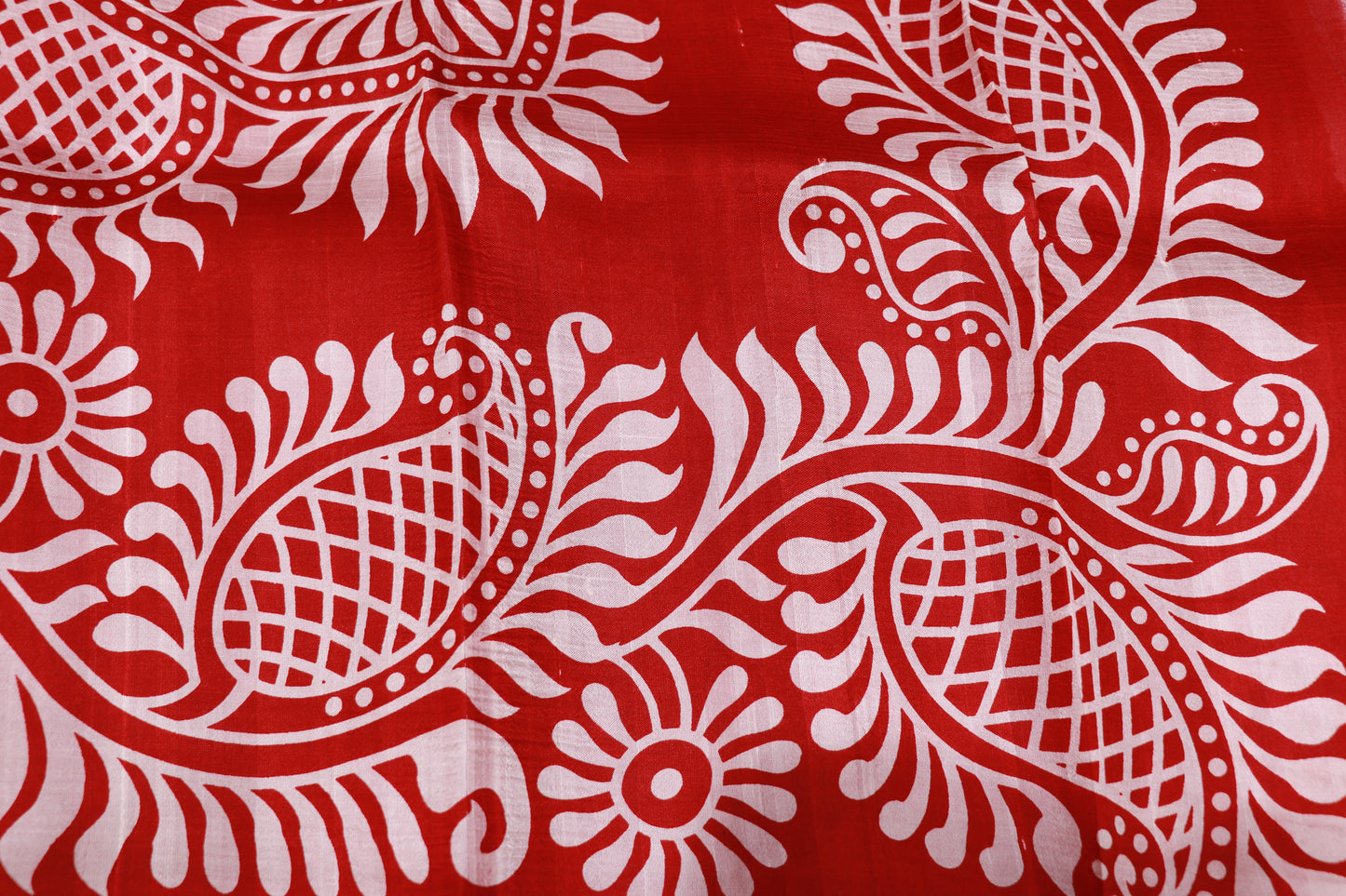 Pure Tusser Saree Red Colour