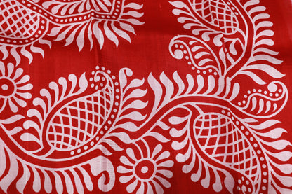 Pure Tusser Saree Red Colour